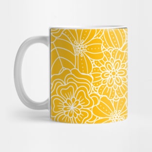 Flower pattern (yellow) Mug